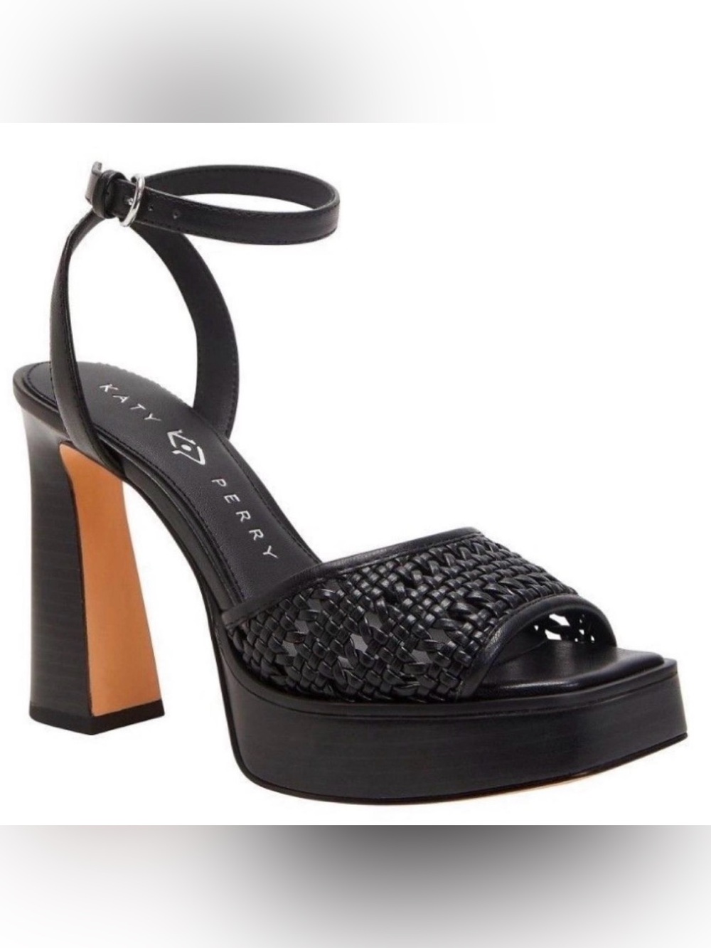 NIB Katy Perry Collections The Steady Ankle Strap Sandal - Size 5 Black